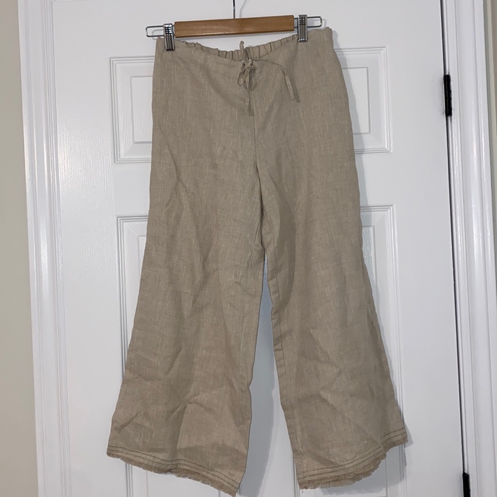 Vintage Linen Crop Pants